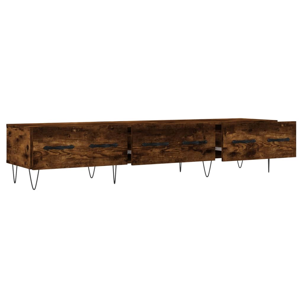 TV Cabinet Smoked Oak 150x36x30 cm Engineered Wood