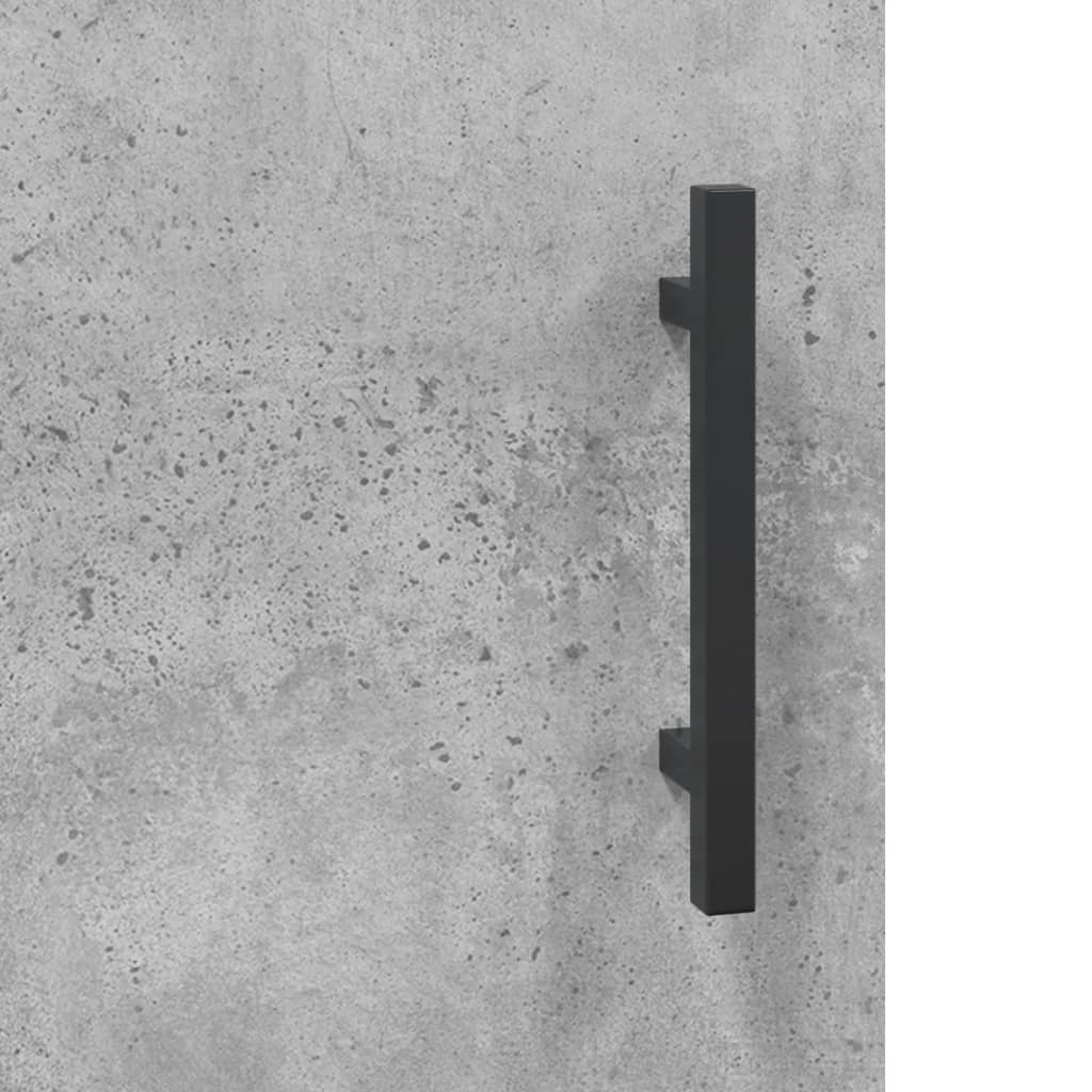 Desk Concrete Grey 140x50x75 cm Engineered Wood