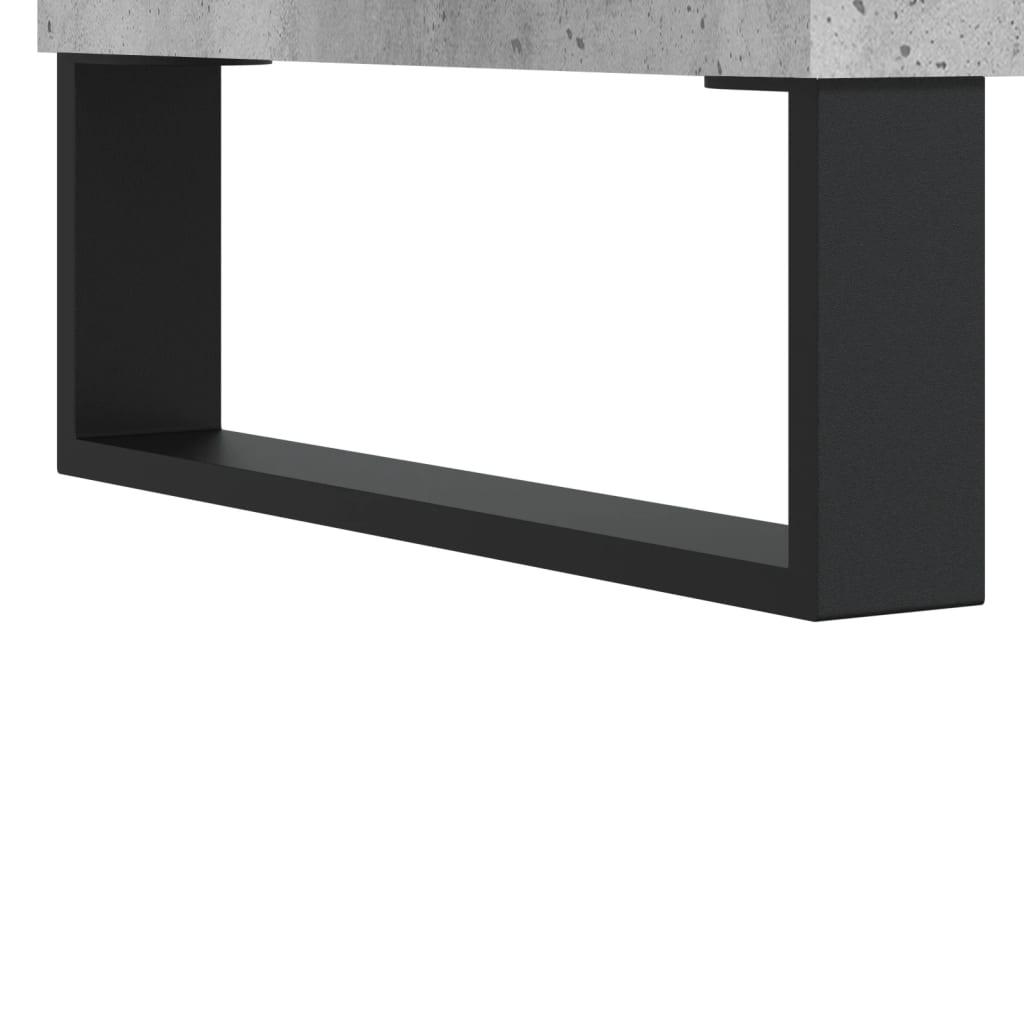 Desk Concrete Grey 140x50x75 cm Engineered Wood