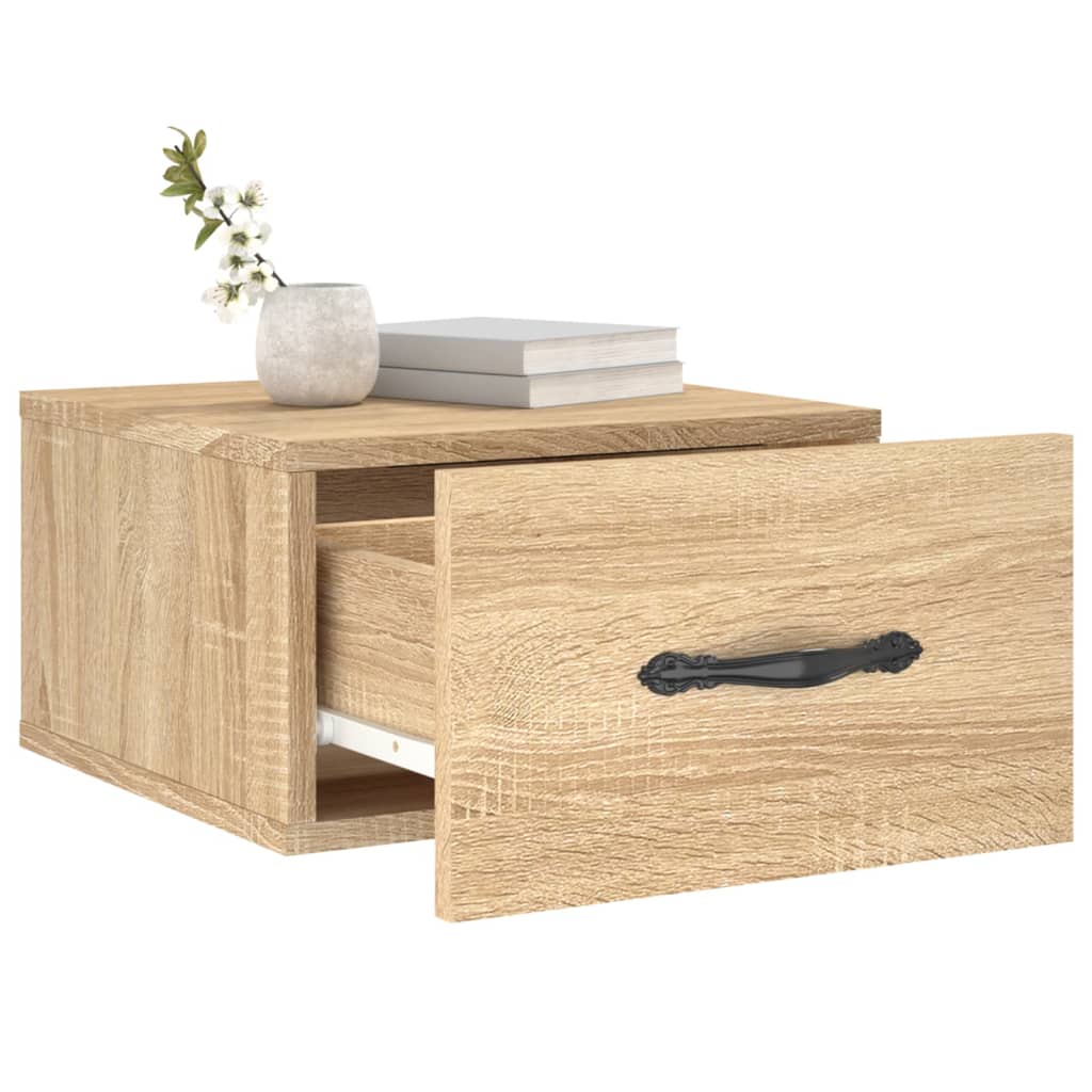 Wall-mounted Bedside Cabinet Sonoma Oak 35x35x20 cm