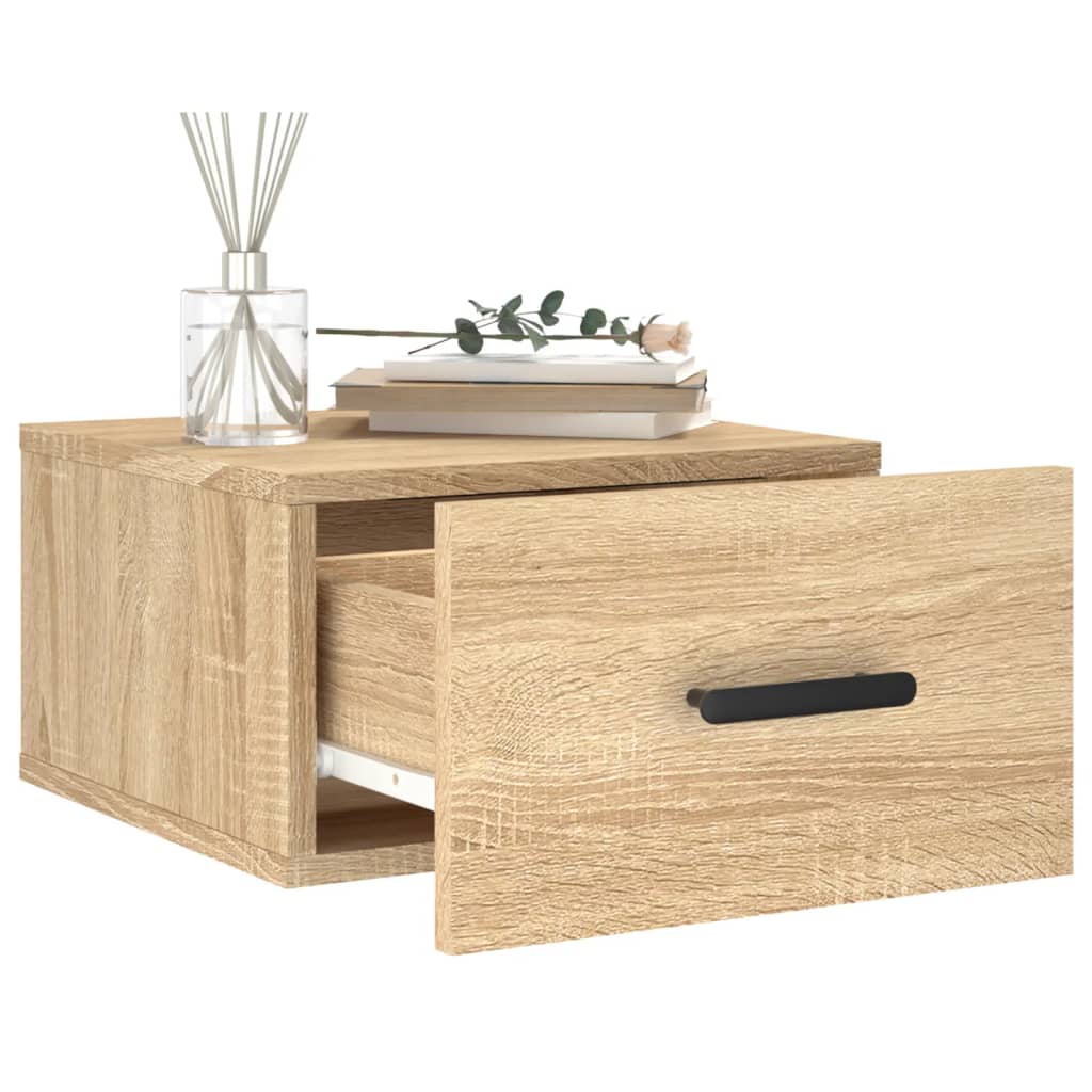 Wall-mounted Bedside Cabinets 2 pcs Sonoma Oak 35x35x20 cm