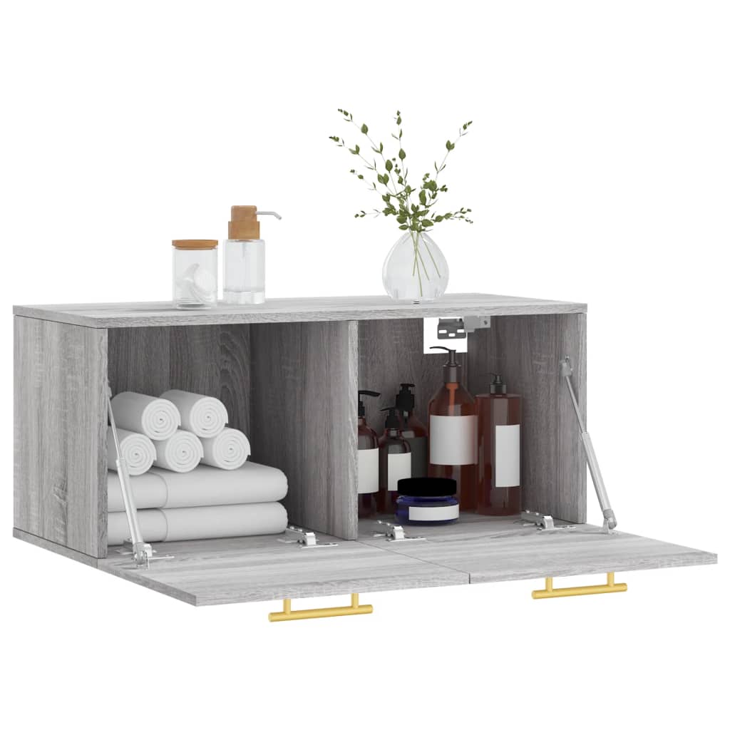 Wall Cabinet Grey Sonoma 80x36.5x35 cm Engineered Wood