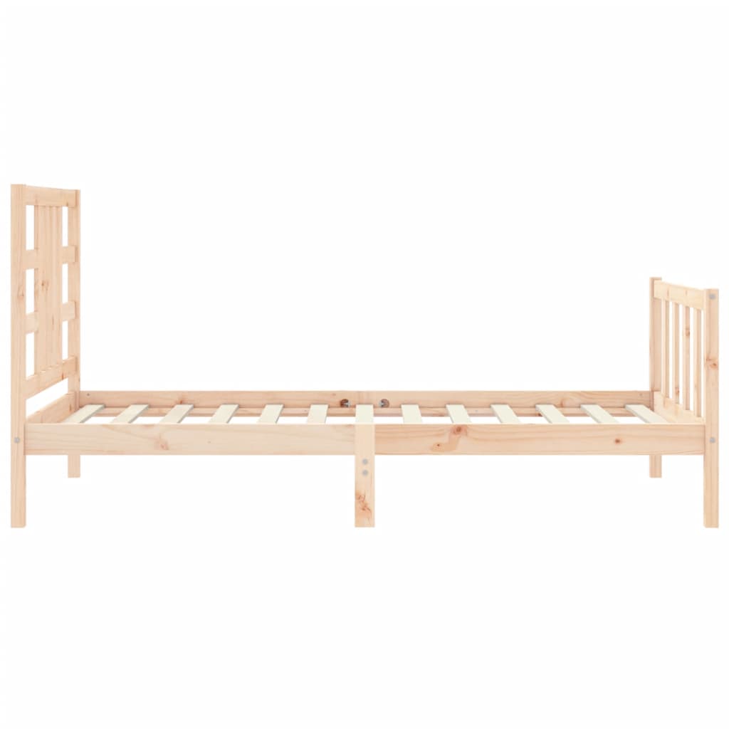 Bed Frame without Mattress 90x190 cm Single Solid Wood Pine