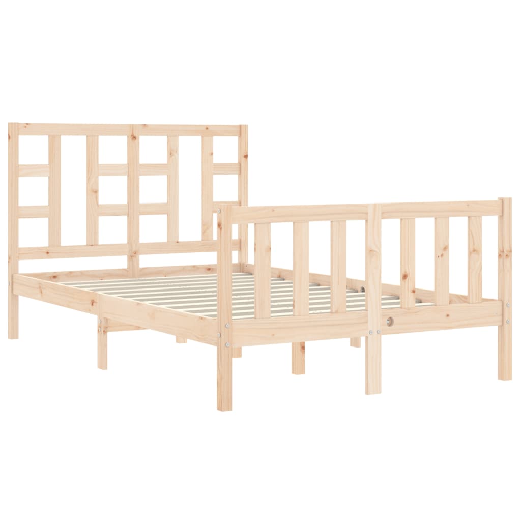 Bed Frame without Mattress Small Double Solid Wood Pine