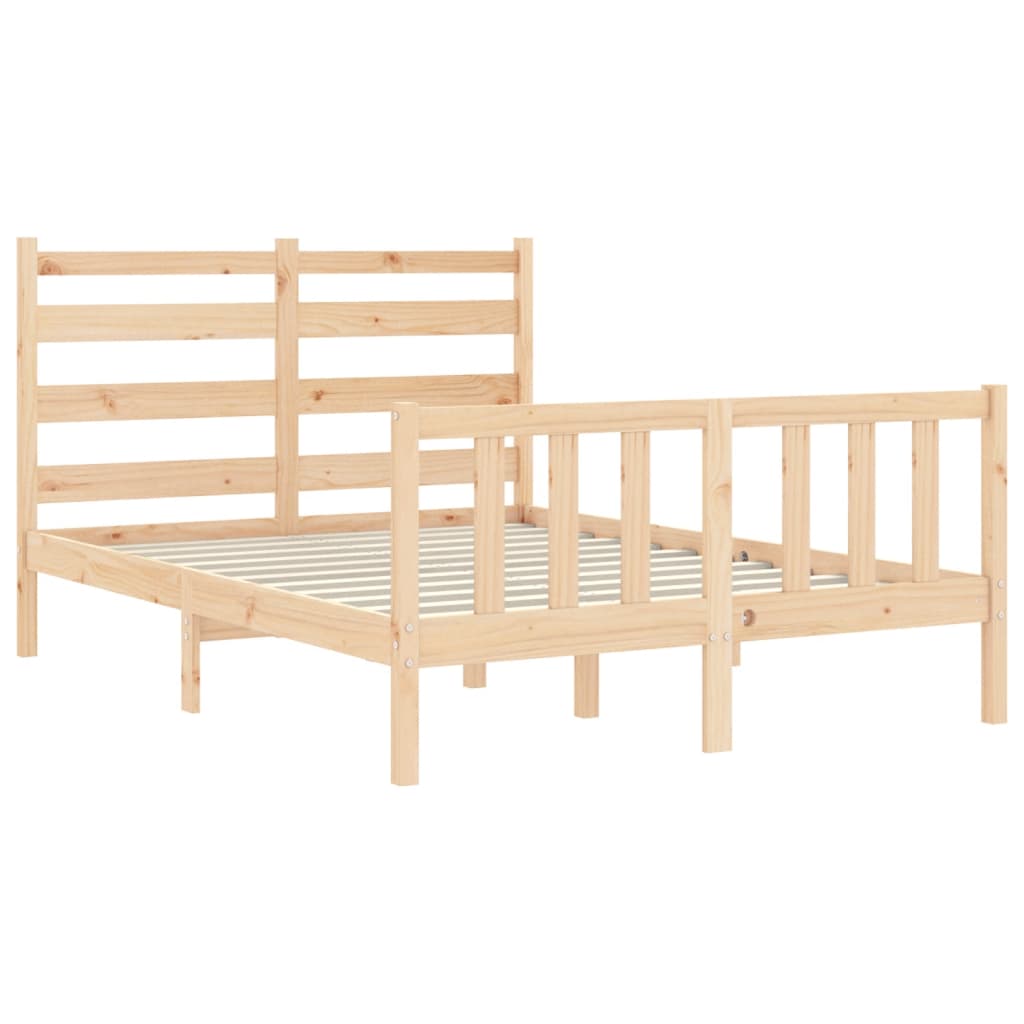 Bed Frame without Mattress Small Double Solid Wood Pine