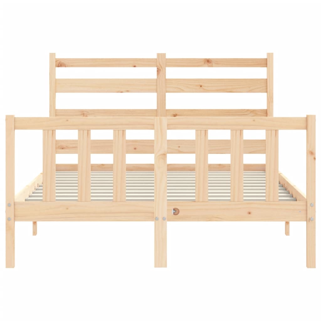 Bed Frame without Mattress Small Double Solid Wood Pine