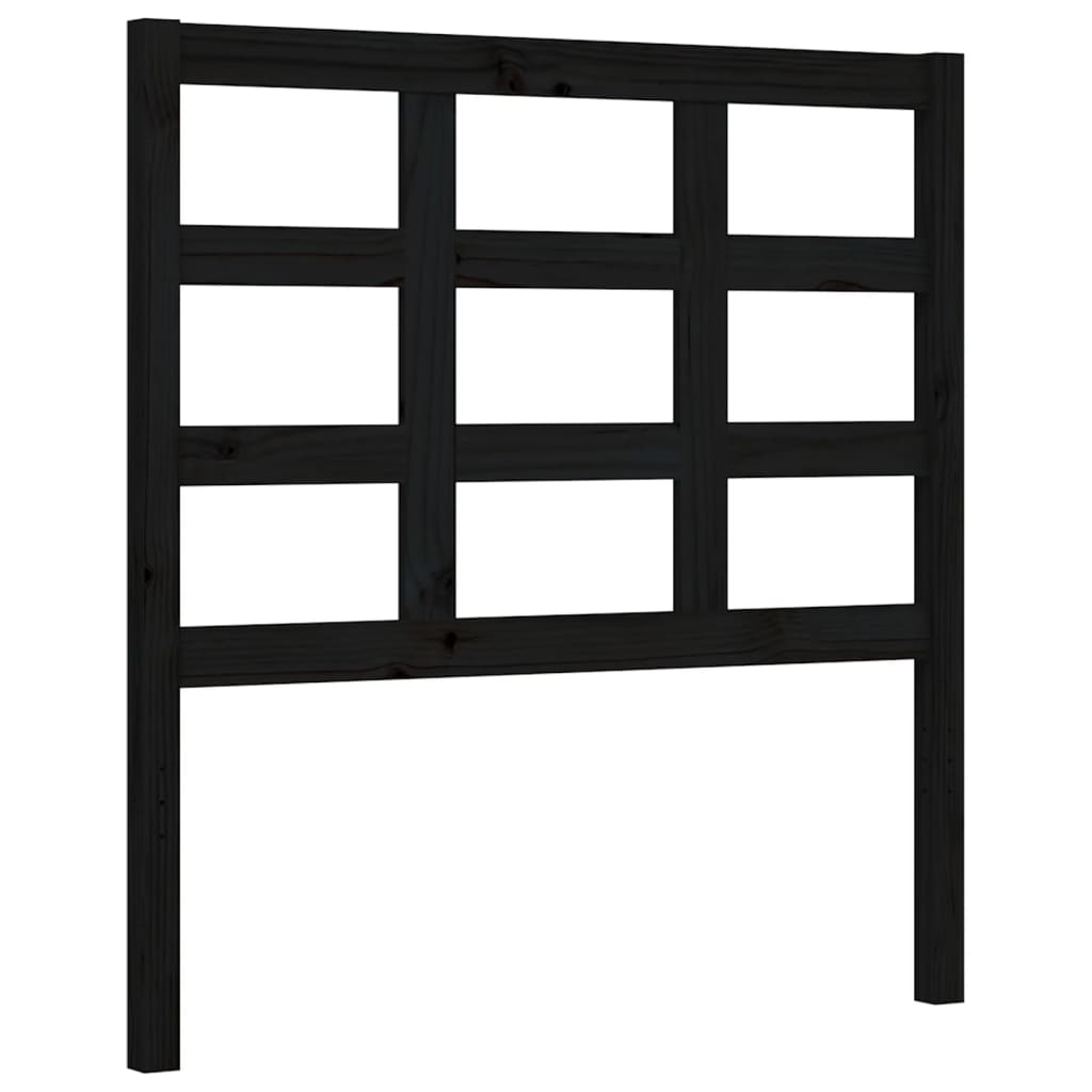 Bed Frame without Mattress Black Small Single Solid Wood Pine