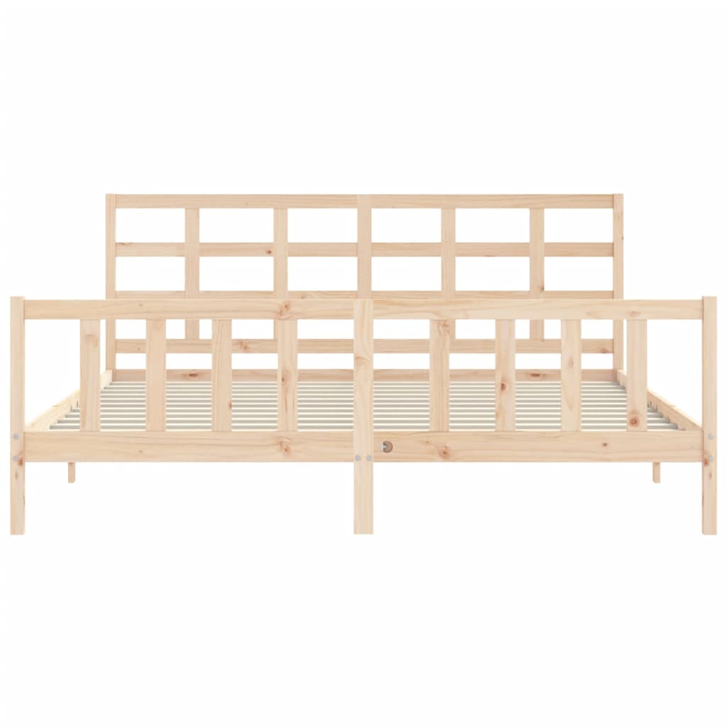 Bed Frame without Mattress 200x200 cm Solid Wood Pine