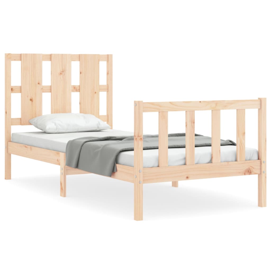 Bed Frame without Mattress 90x190 cm Single Solid Wood Pine