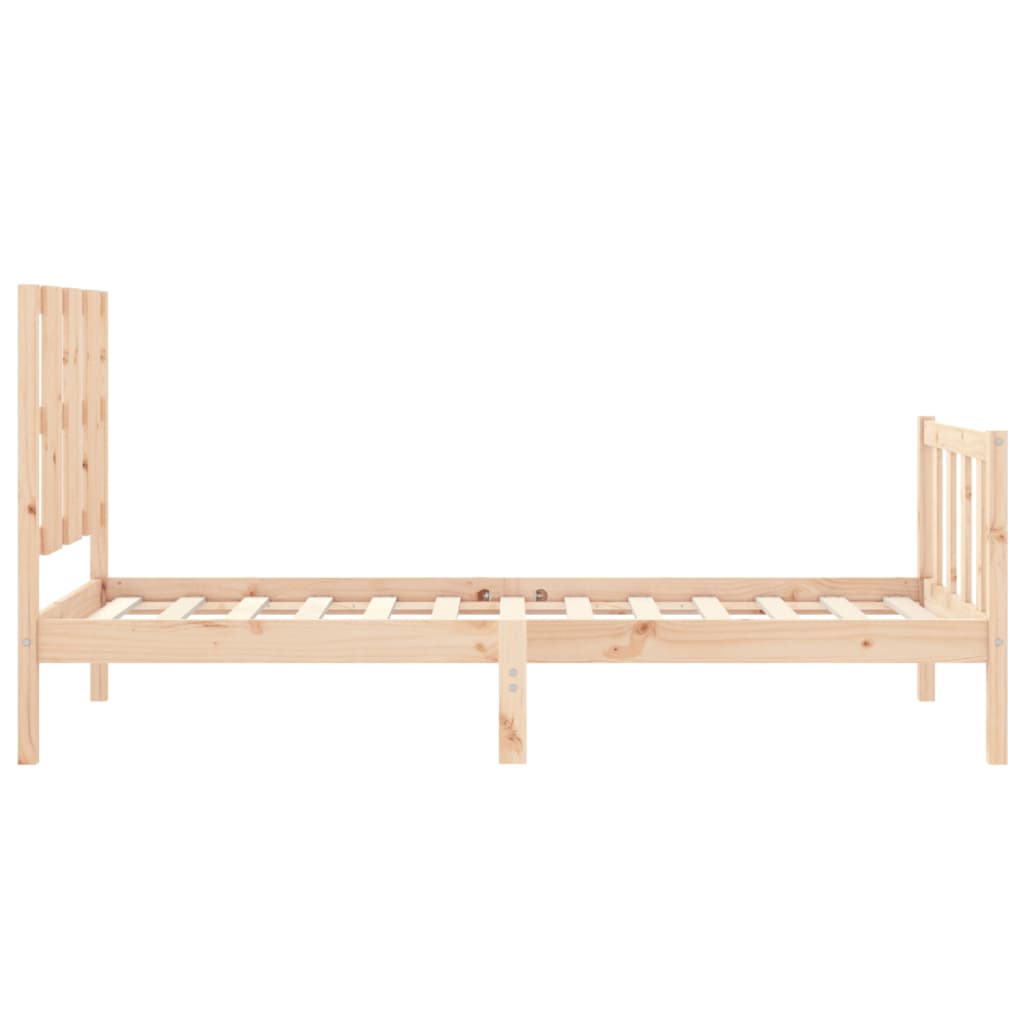 Bed Frame without Mattress 90x190 cm Single Solid Wood Pine