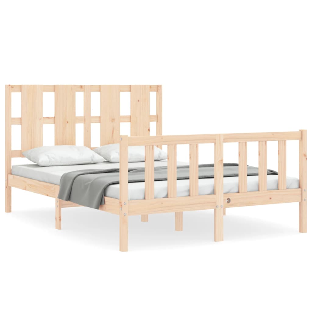 Bed Frame without Mattress Small Double Solid Wood Pine