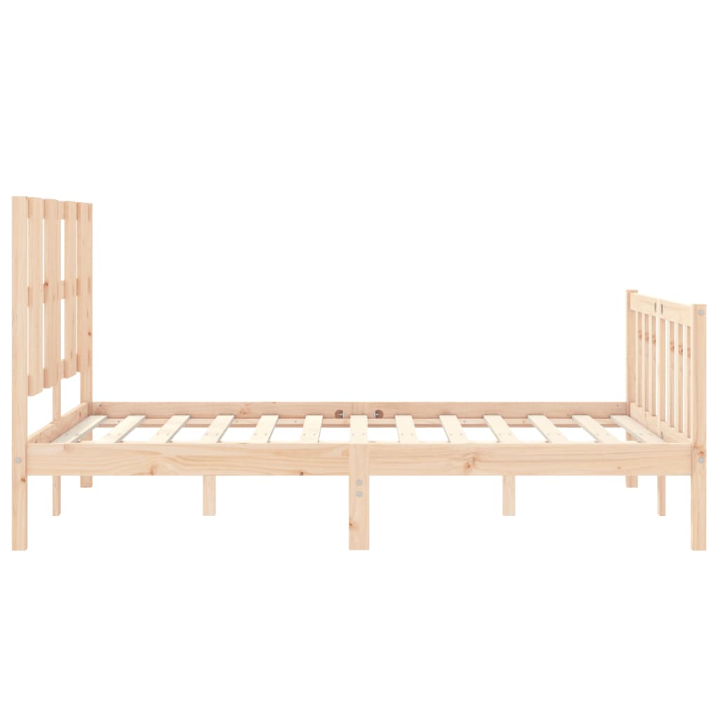 Bed Frame without Mattress Small Double Solid Wood Pine