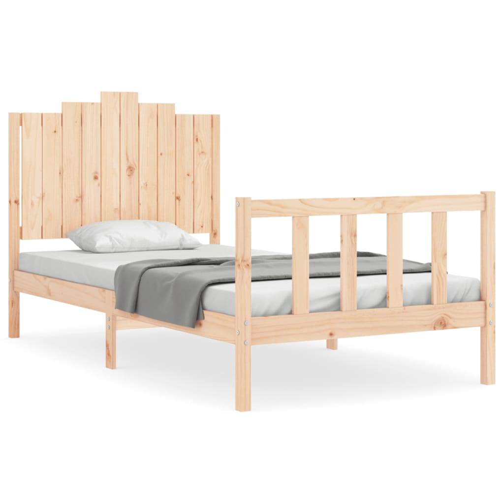 Bed Frame without Mattress 100x200 cm Solid Wood Pine