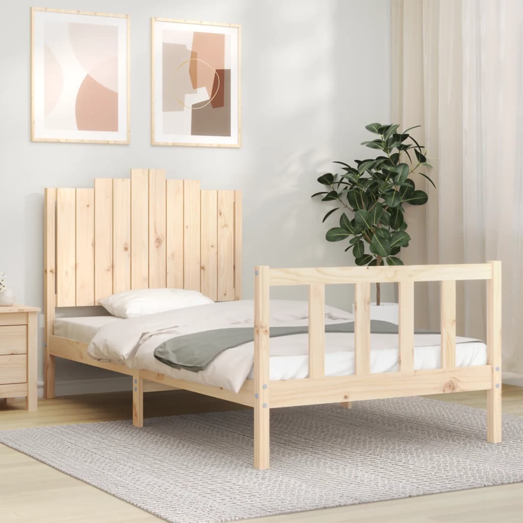 Bed Frame without Mattress 100x200 cm Solid Wood Pine