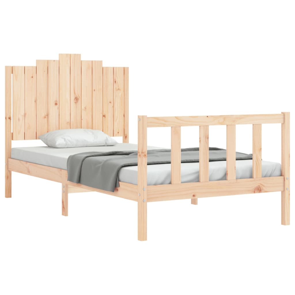 Bed Frame without Mattress 100x200 cm Solid Wood Pine