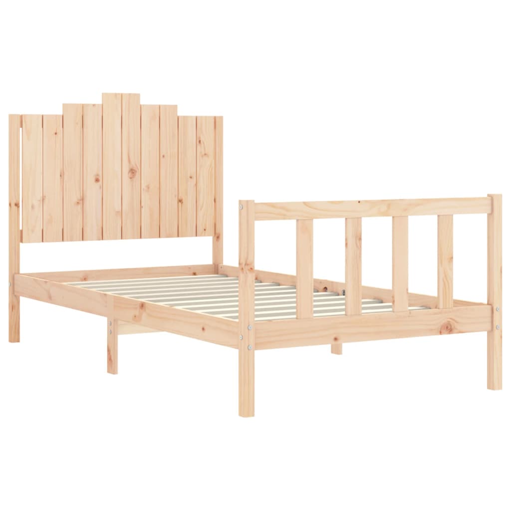 Bed Frame without Mattress 100x200 cm Solid Wood Pine