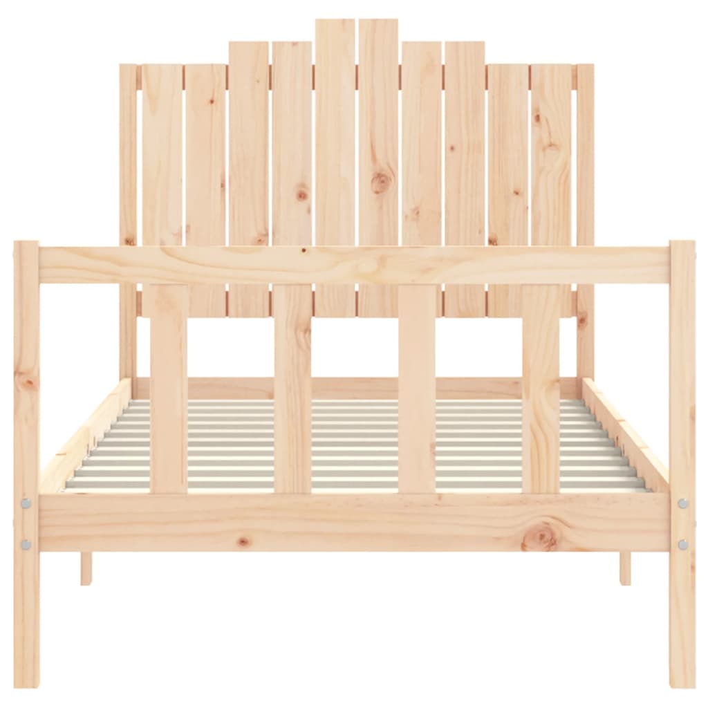 Bed Frame without Mattress 100x200 cm Solid Wood Pine