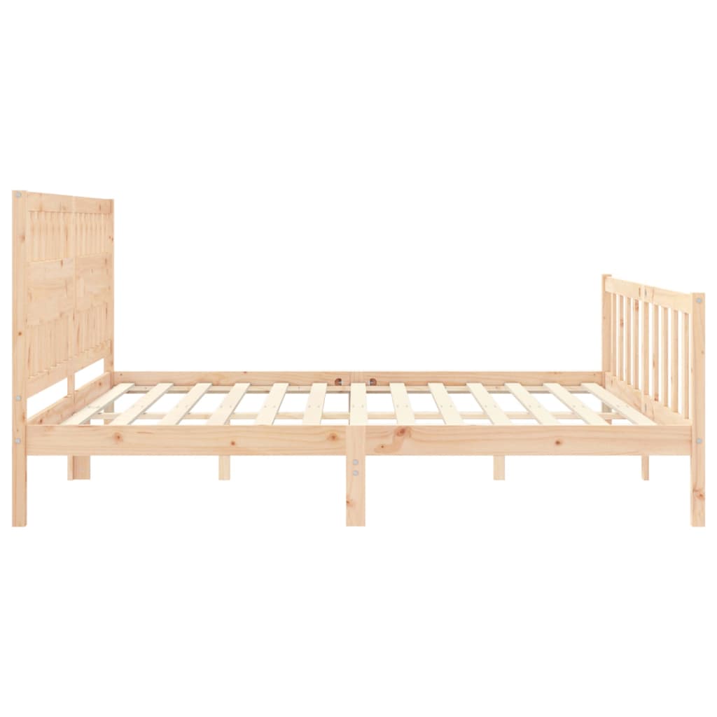 Bed Frame without Mattress 200x200 cm Solid Wood Pine