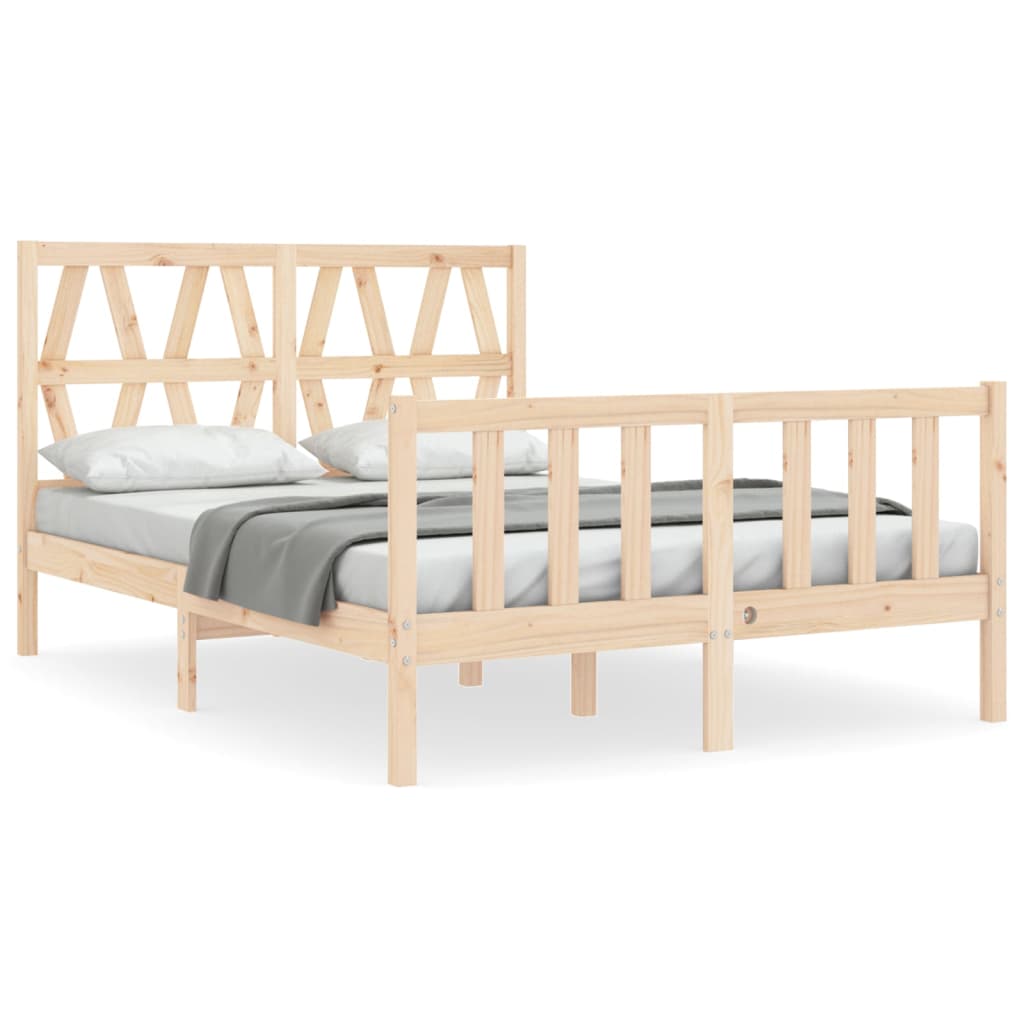 Bed Frame without Mattress Small Double Solid Wood Pine