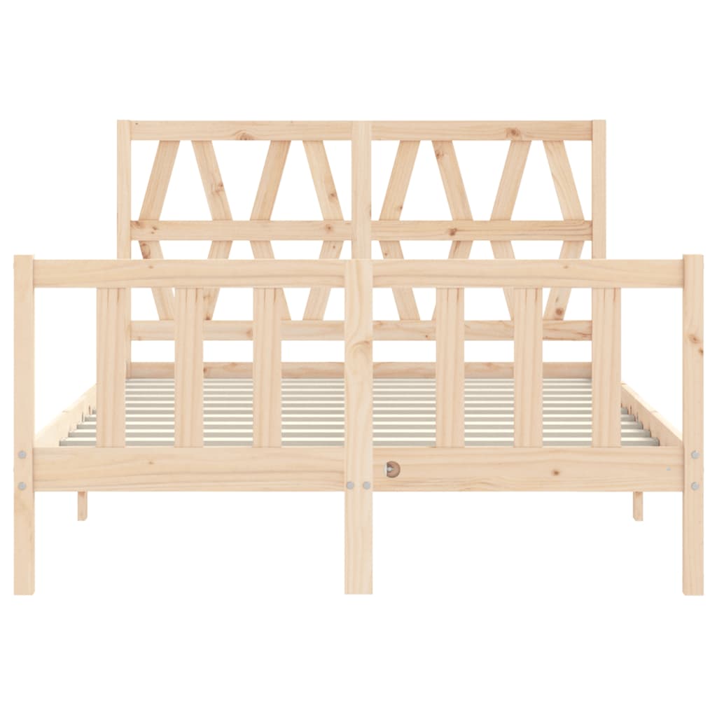 Bed Frame without Mattress 120x200 cm Solid Wood Pine