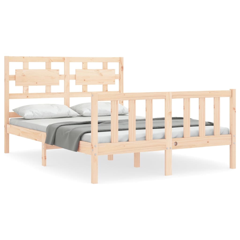 Bed Frame without Mattress Small Double Solid Wood Pine