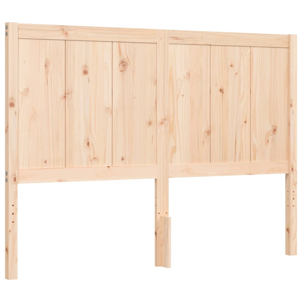 Bed Frame without Mattress Double Solid Wood Pine