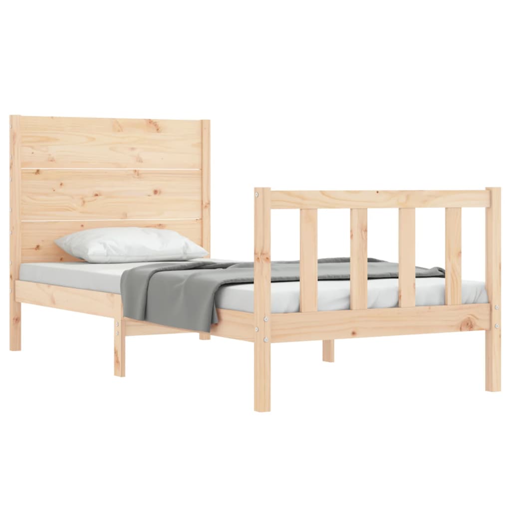 Bed Frame without Mattress 100x200 cm Solid Wood Pine