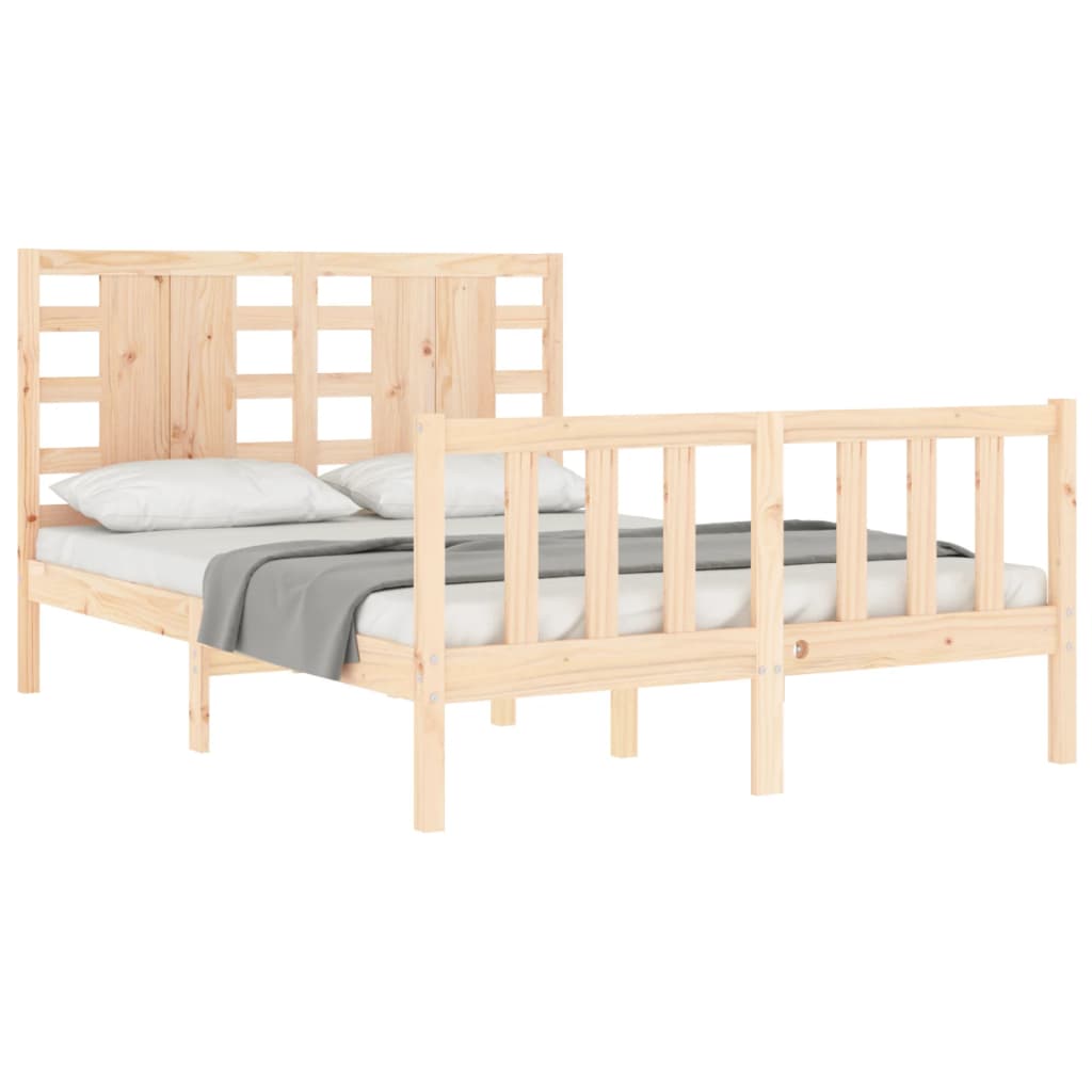 Bed Frame without Mattress 120x200 cm Solid Wood Pine