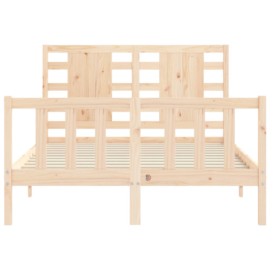 Bed Frame without Mattress 120x200 cm Solid Wood Pine