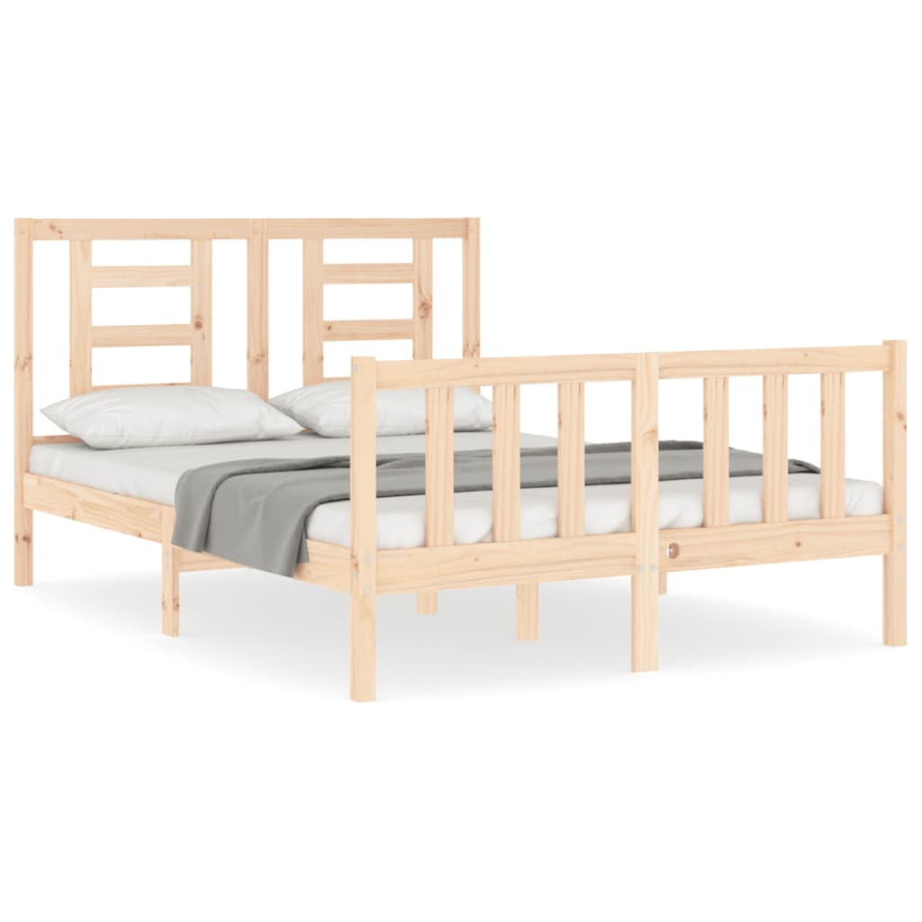 Bed Frame without Mattress Small Double Solid Wood Pine