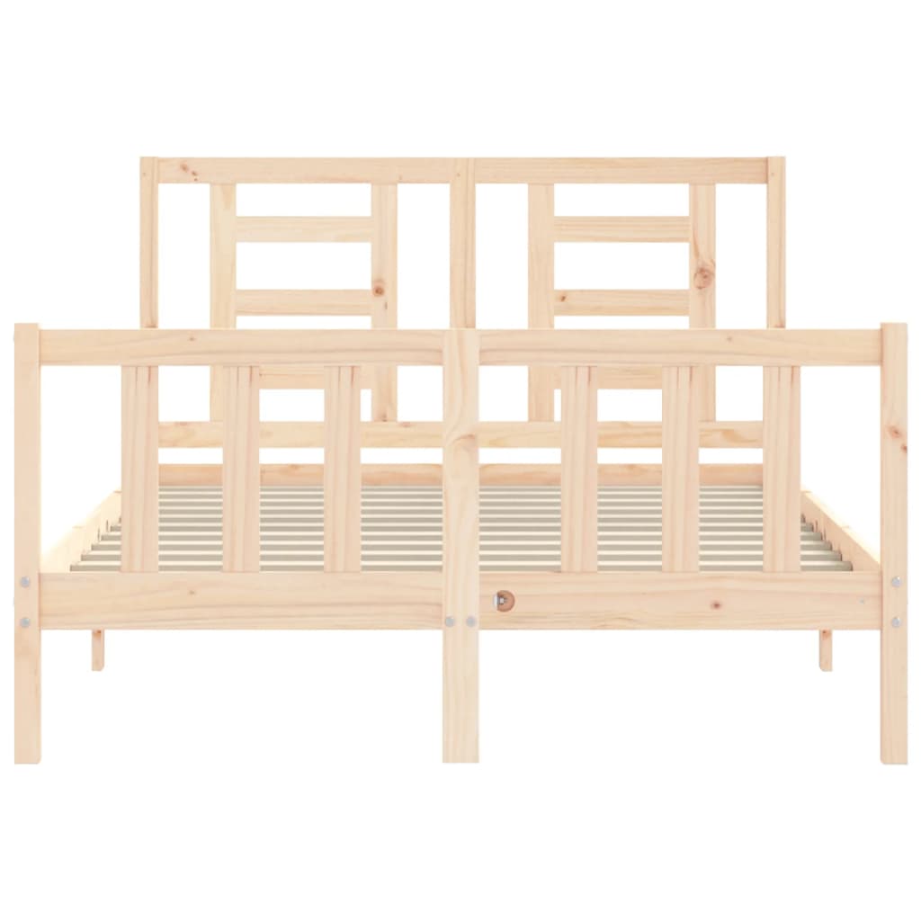 Bed Frame without Mattress Small Double Solid Wood Pine