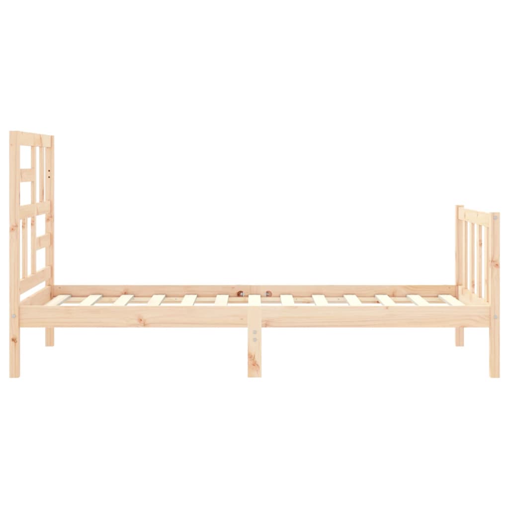 Bed Frame without Mattress Single Solid Wood Pine