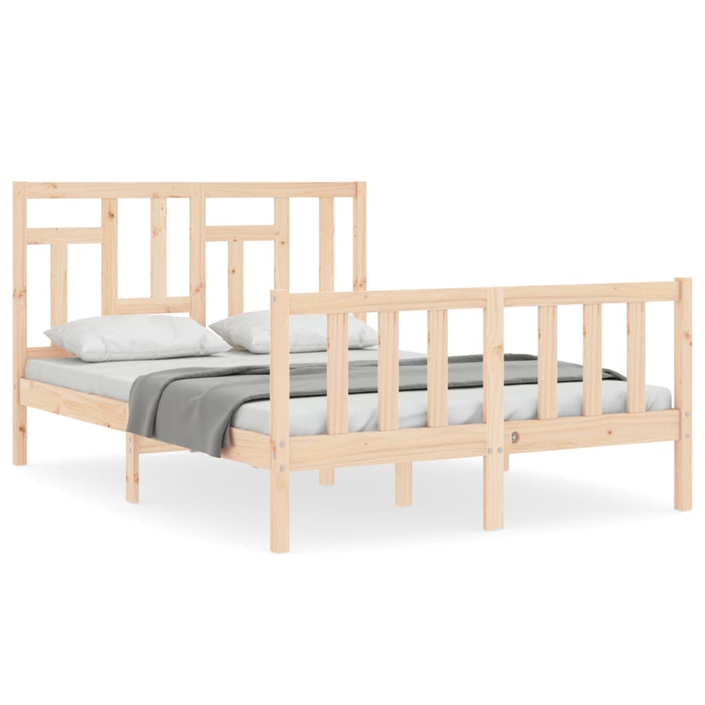 Bed Frame without Mattress Small Double Solid Wood Pine