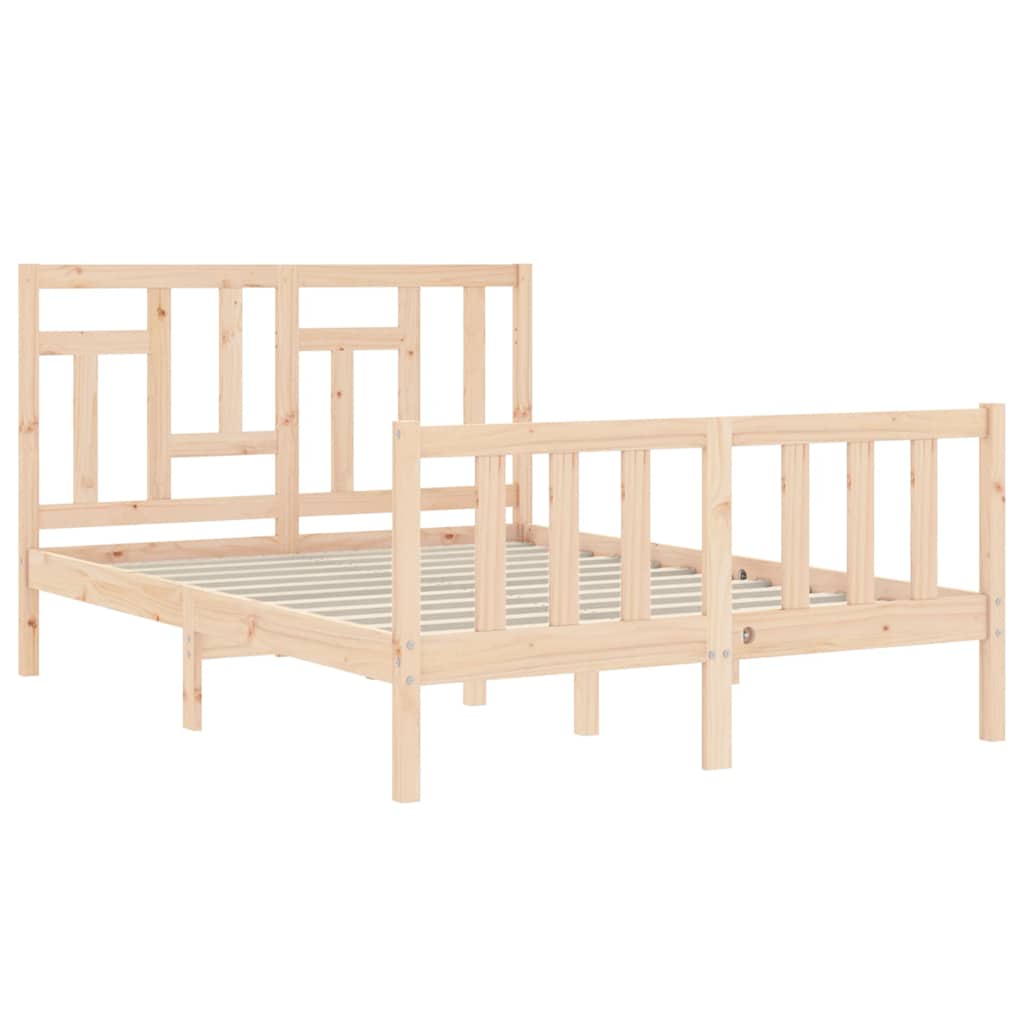 Bed Frame without Mattress Small Double Solid Wood Pine