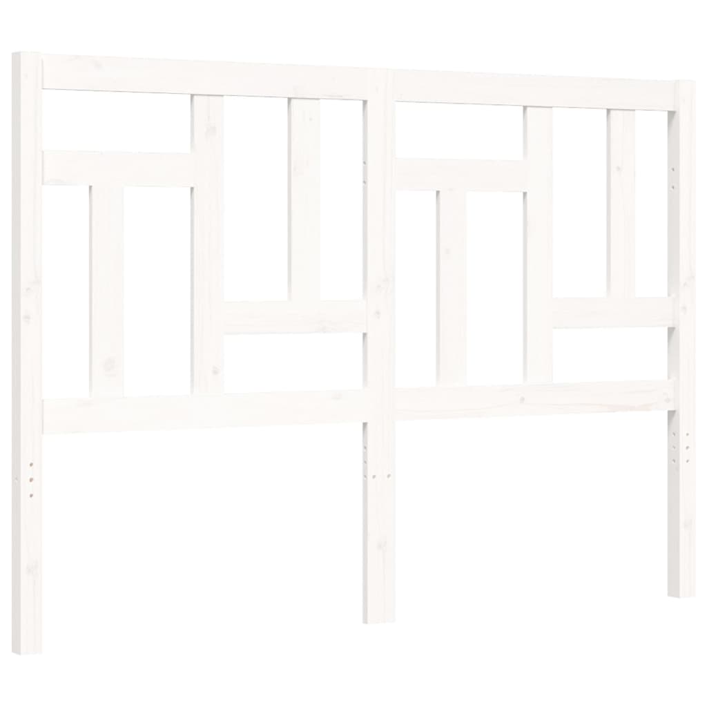 Bed Frame without Mattress White 140x190 cm Solid Wood Pine