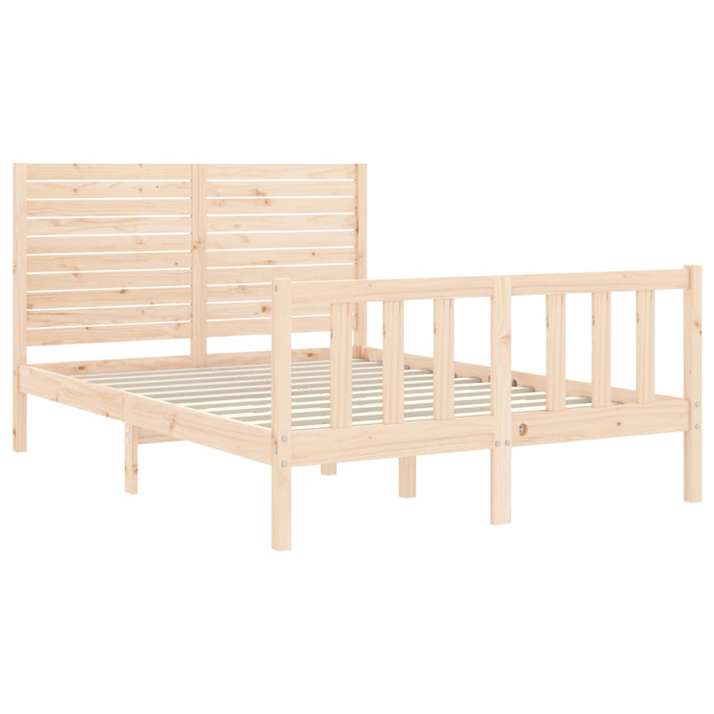 Bed Frame without Mattress 120x200 cm Solid Wood Pine