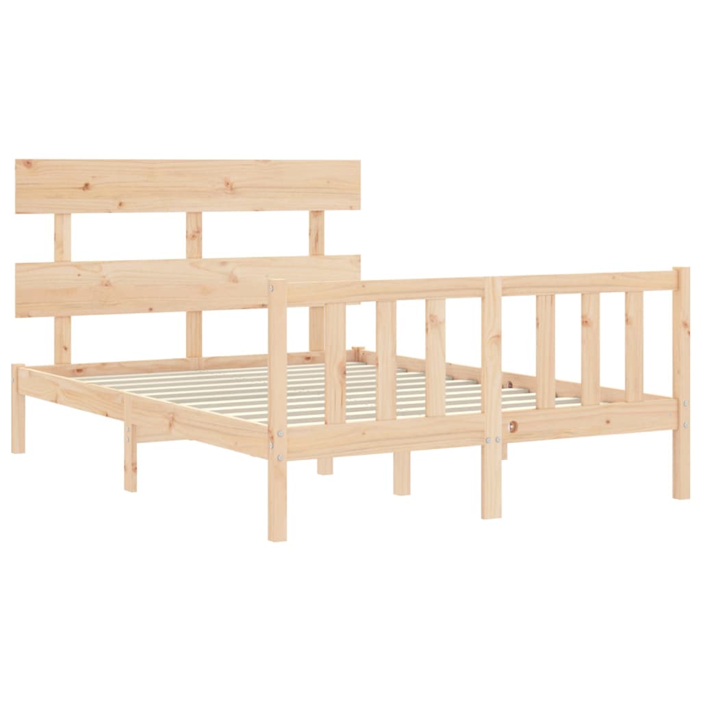Bed Frame without Mattress Small Double Solid Wood Pine