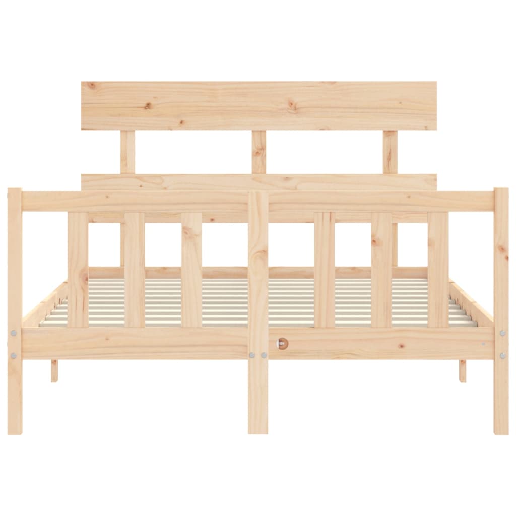 Bed Frame without Mattress Small Double Solid Wood Pine