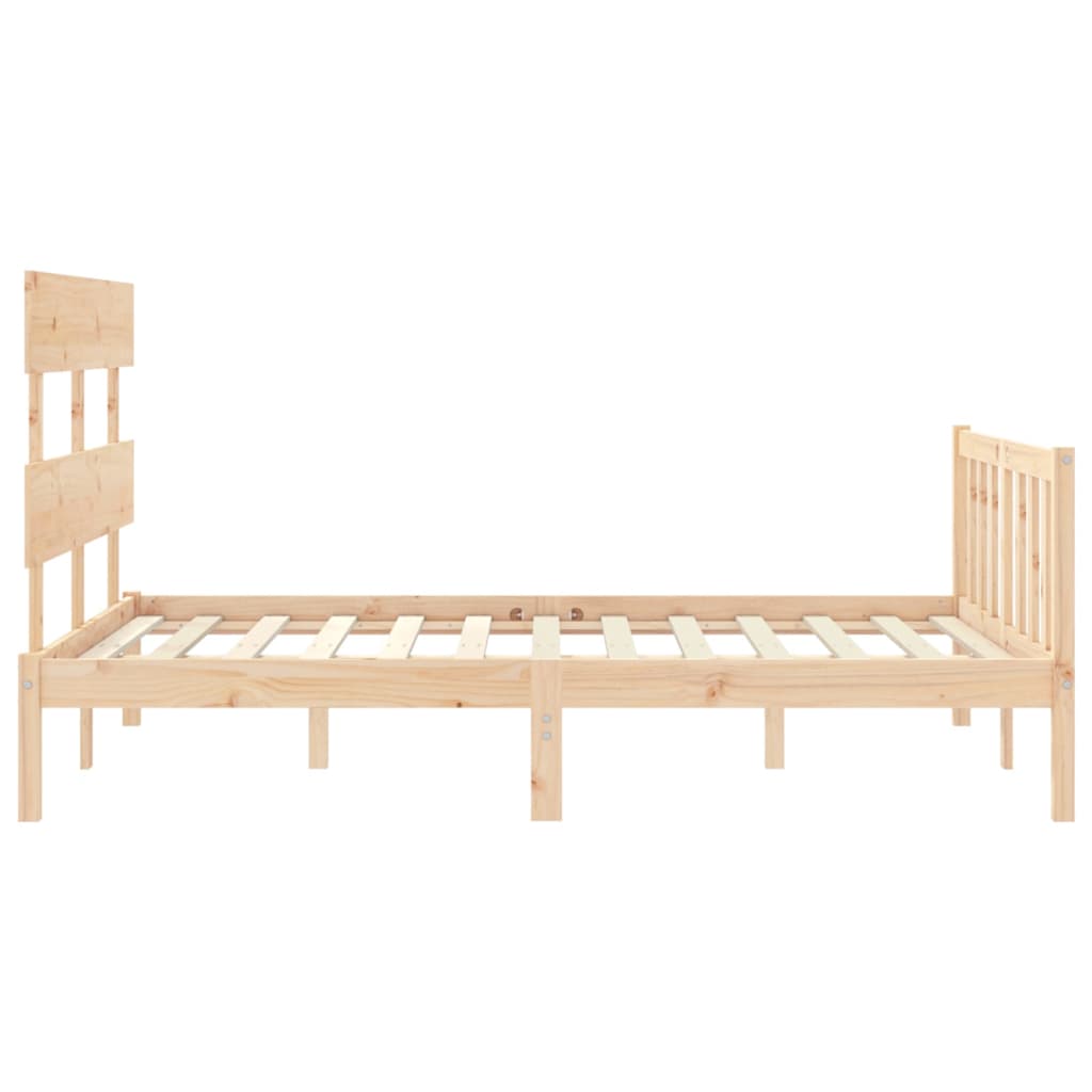 Bed Frame without Mattress Small Double Solid Wood Pine