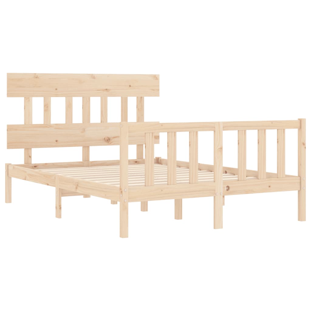 Bed Frame without Mattress Small Double Solid Wood Pine