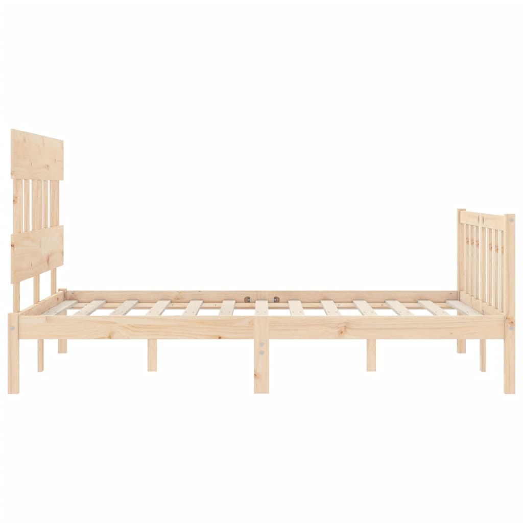 Bed Frame without Mattress Small Double Solid Wood Pine
