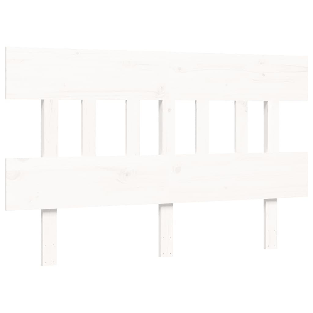 Bed Frame without Mattress White 140x200 cm Solid Wood Pine