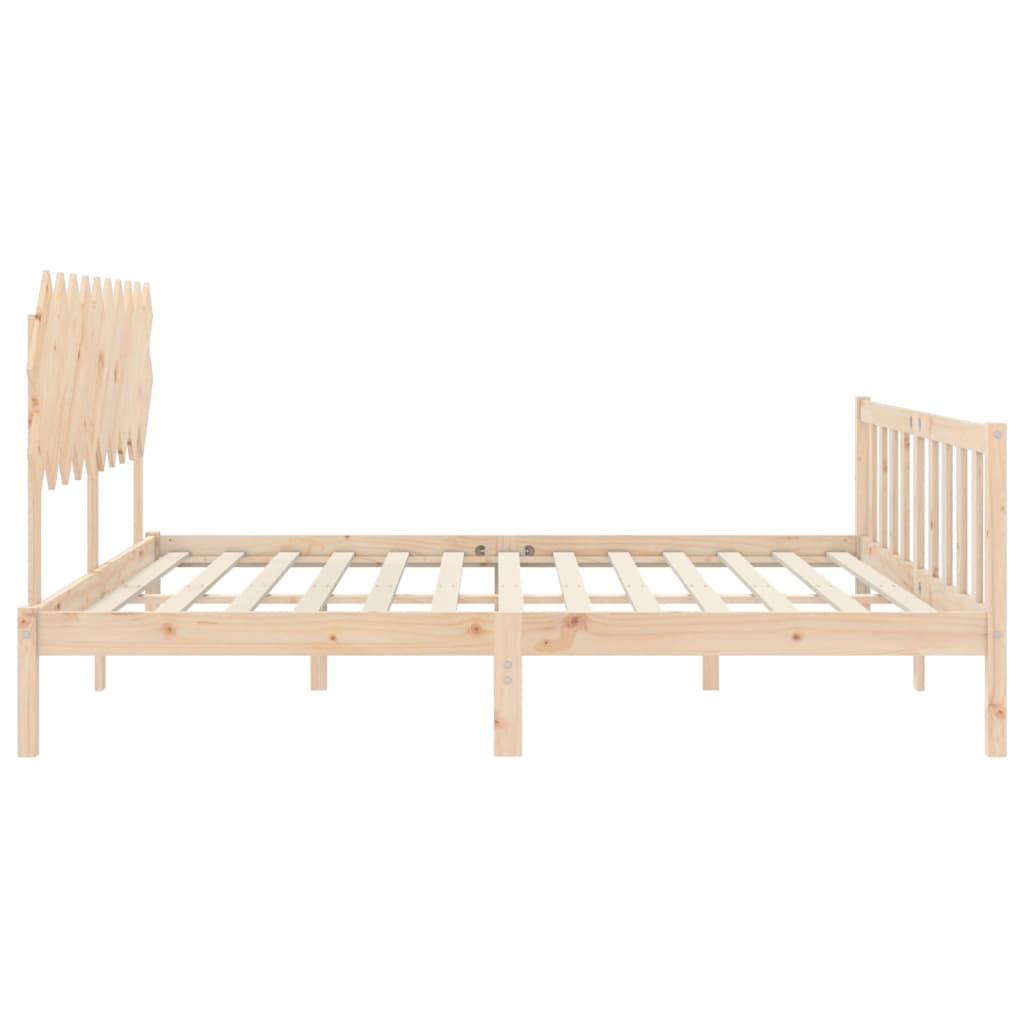 Bed Frame without Mattress Small Double Solid Wood Pine