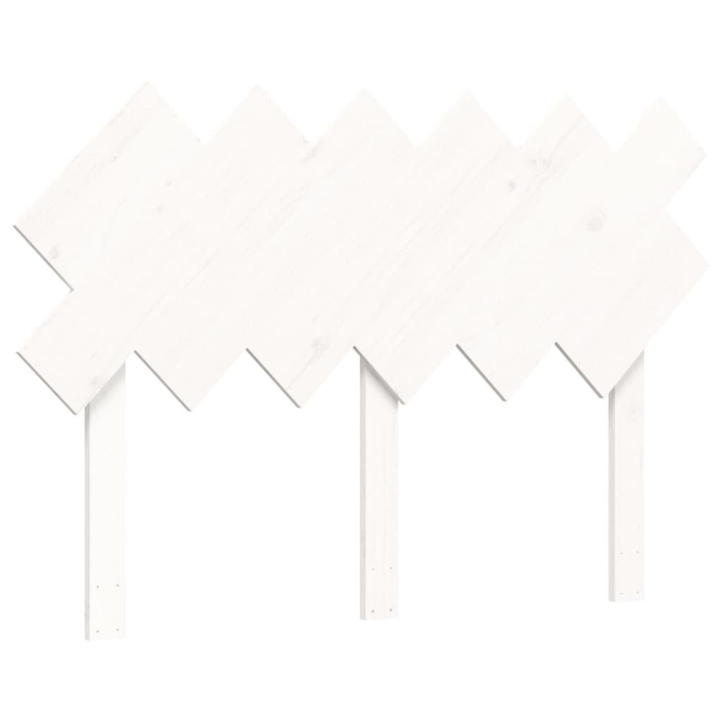 Bed Frame without Mattress White Double Solid Wood Pine