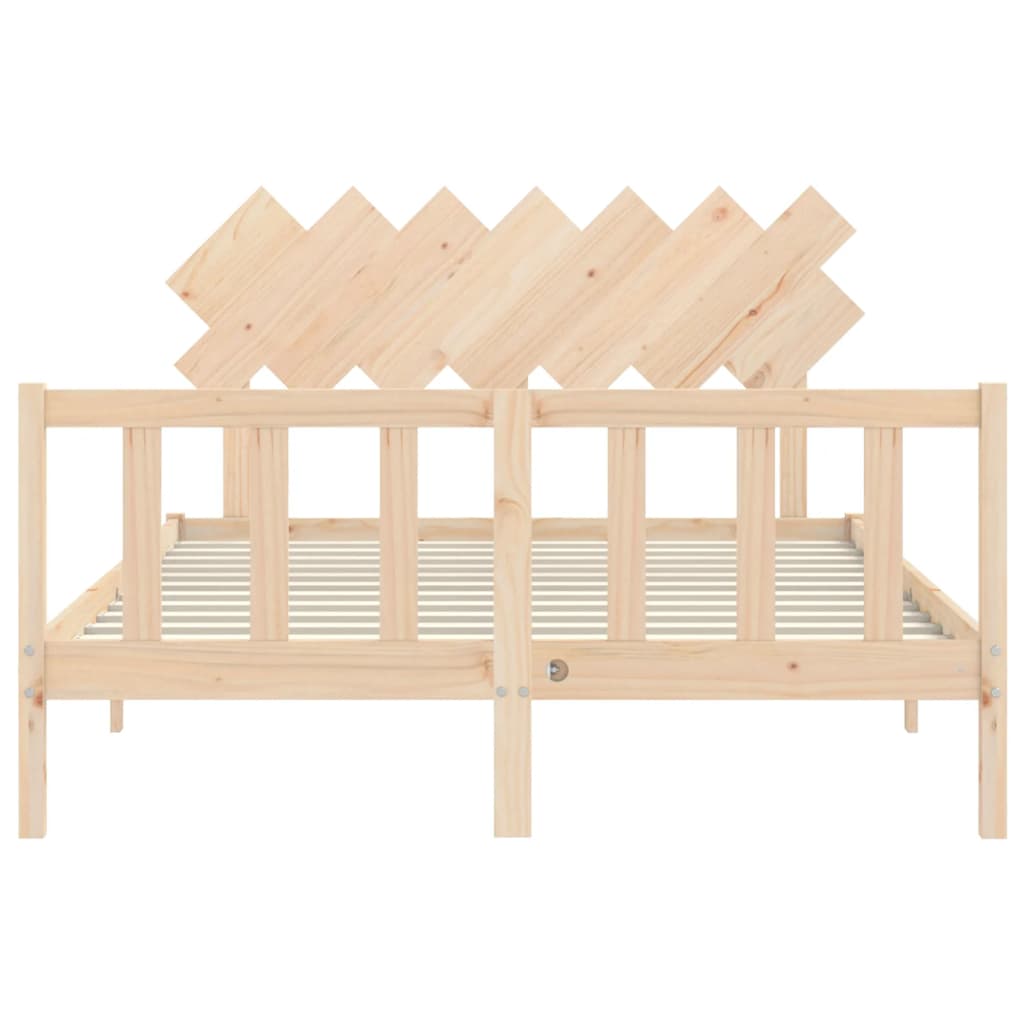 Bed Frame without Mattress 140x190 cm Solid Wood Pine
