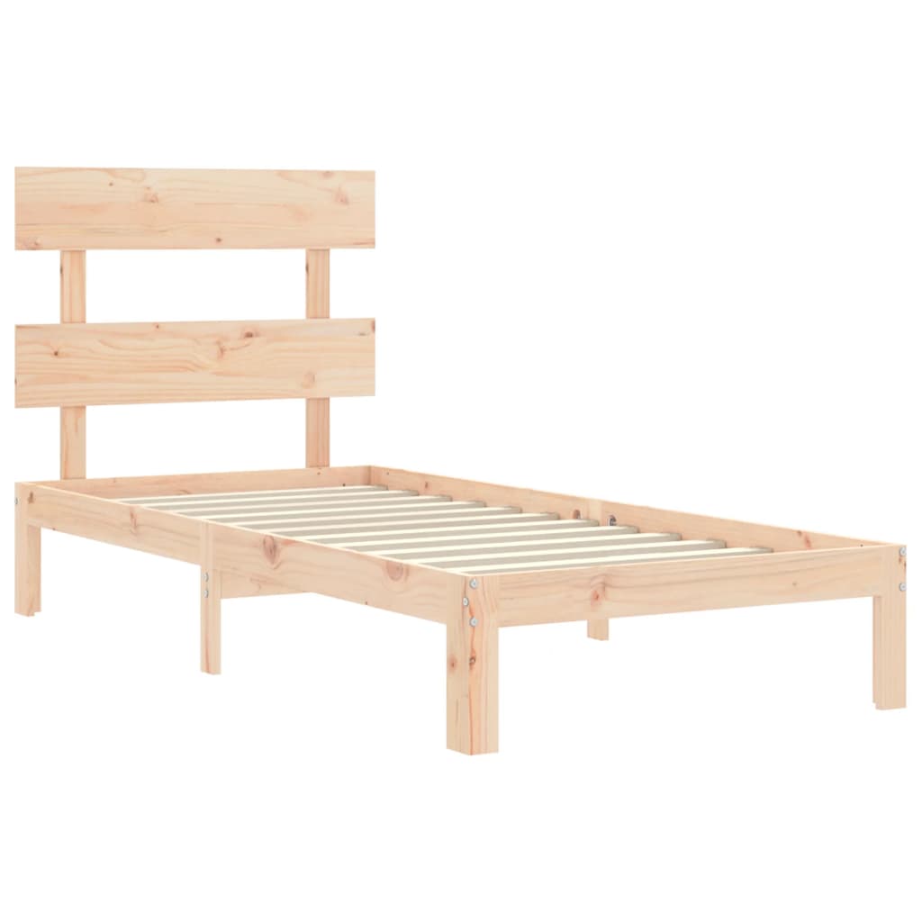 Bed Frame without Mattress Small Single Solid Wood Pine