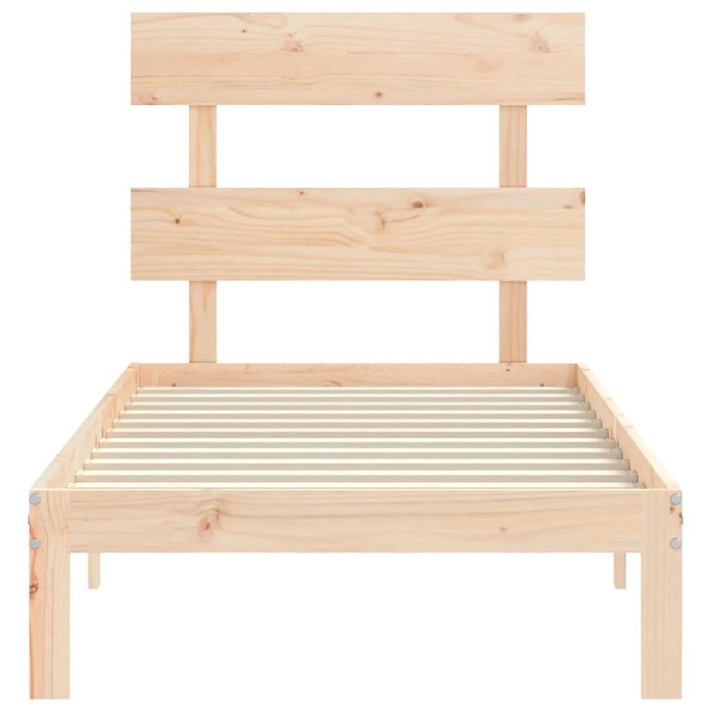 Bed Frame without Mattress Small Single Solid Wood Pine