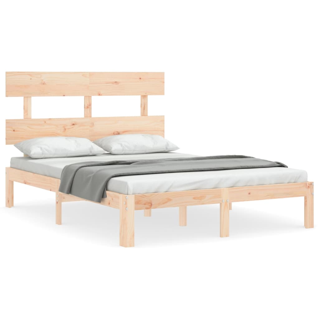 Bed Frame without Mattress Small Double Solid Wood Pine