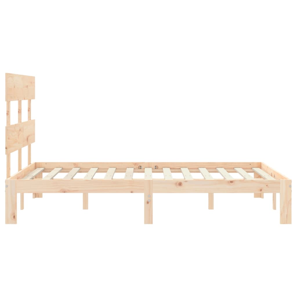 Bed Frame without Mattress Small Double Solid Wood Pine