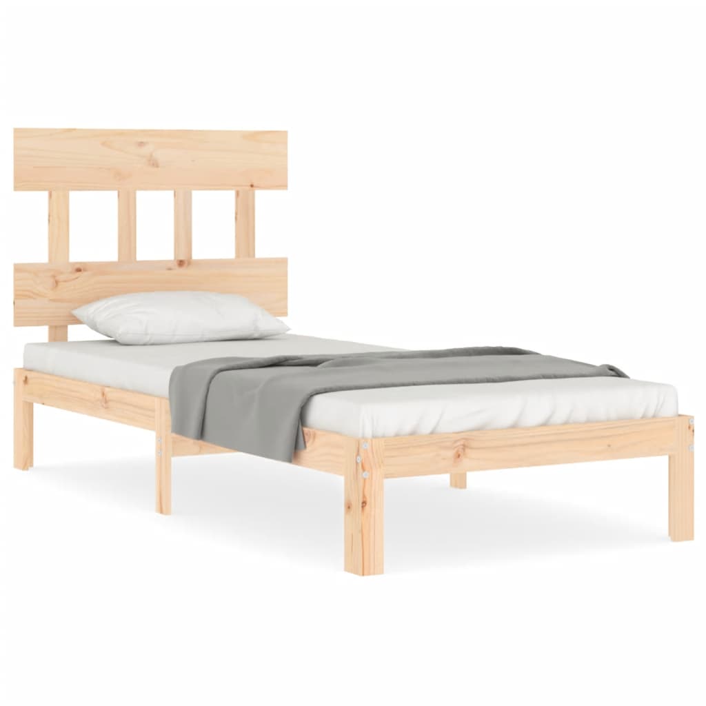 Bed Frame without Mattress 90x200 cm Solid Wood Pine